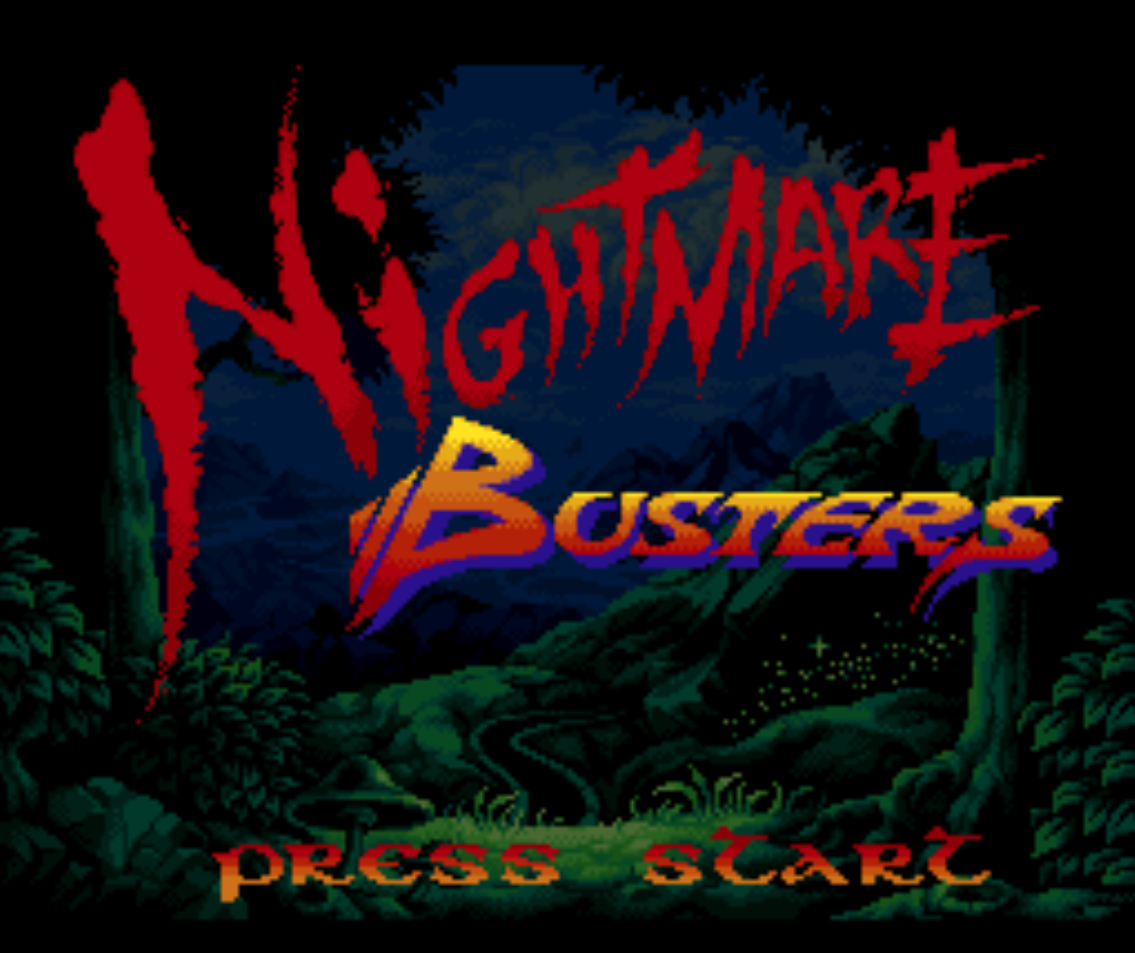 Nightmare Busters Title Screen